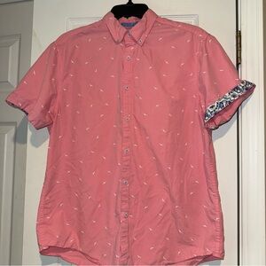 Denim & Flower Ricky Singh Pink Casual Button Down Shirt